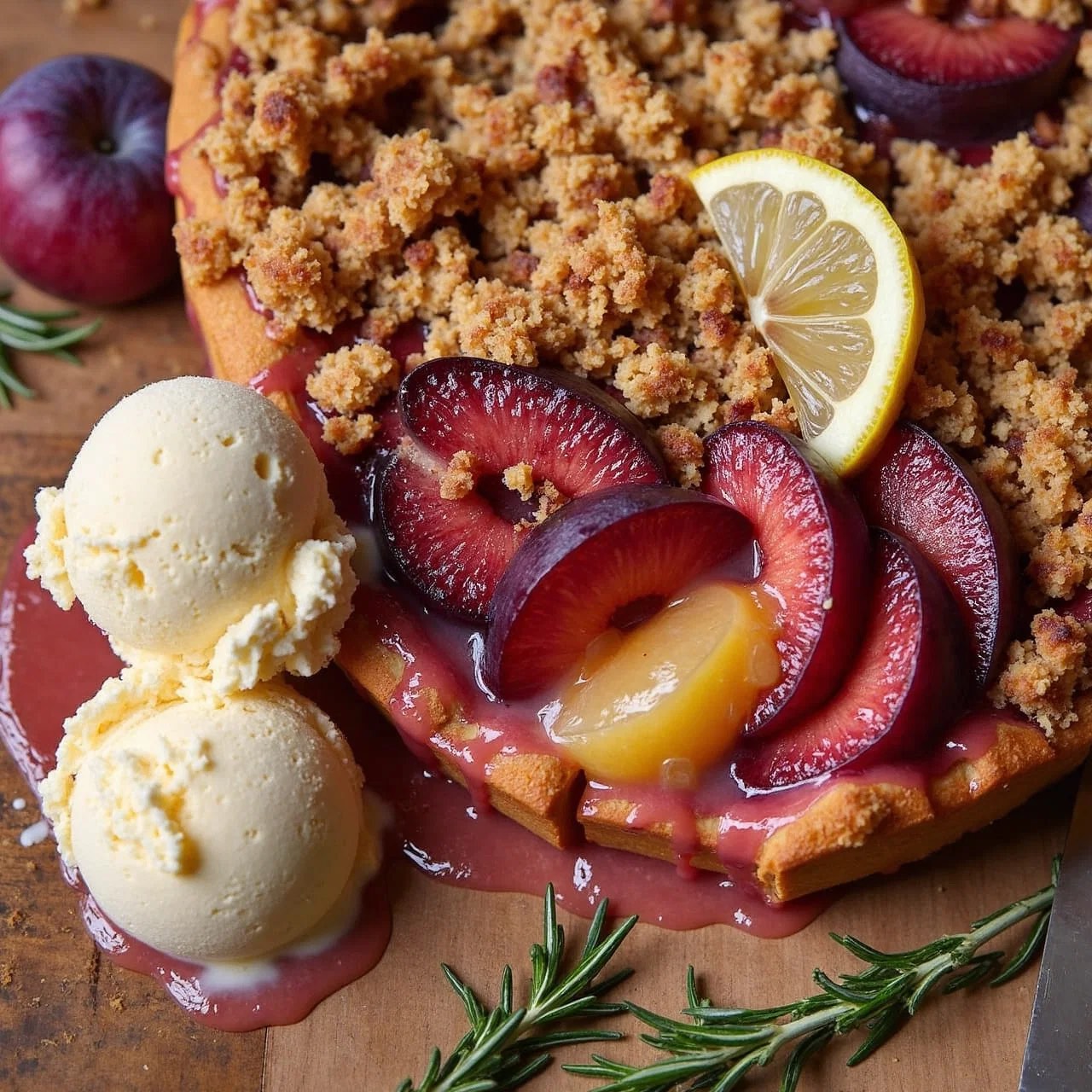 Plum-lemon crumble with vanilla and plum-2